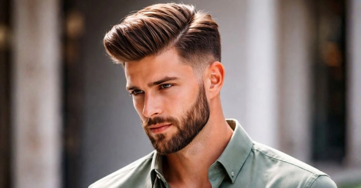 Textured Quiff with Low Taper Fade