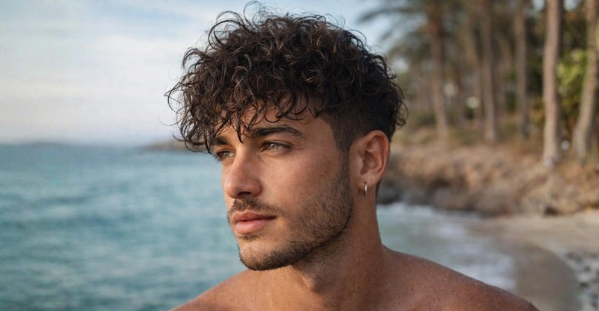 Textured Surfer Curls with Messy Bangs