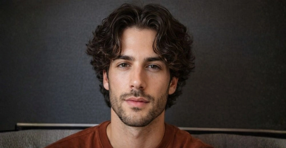 Textured Wavy Middle Part