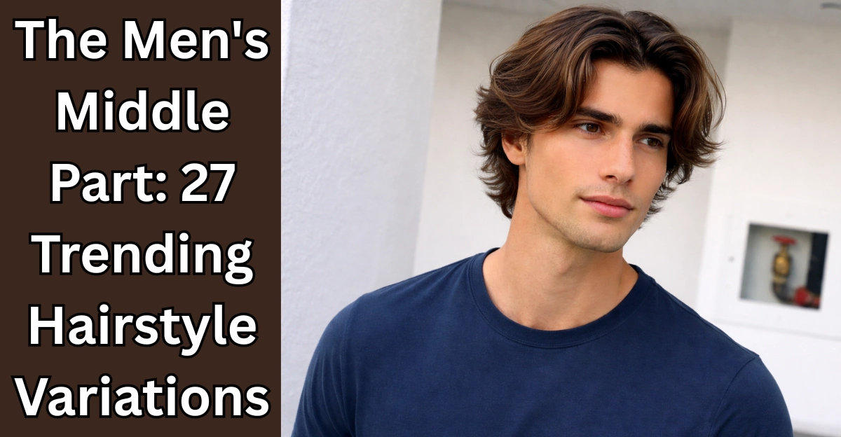 The Men's Middle Part_ 27 Trending Hairstyle Variations