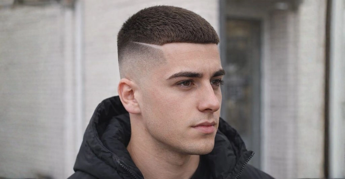 Thick Crew Cut with Skin Fade