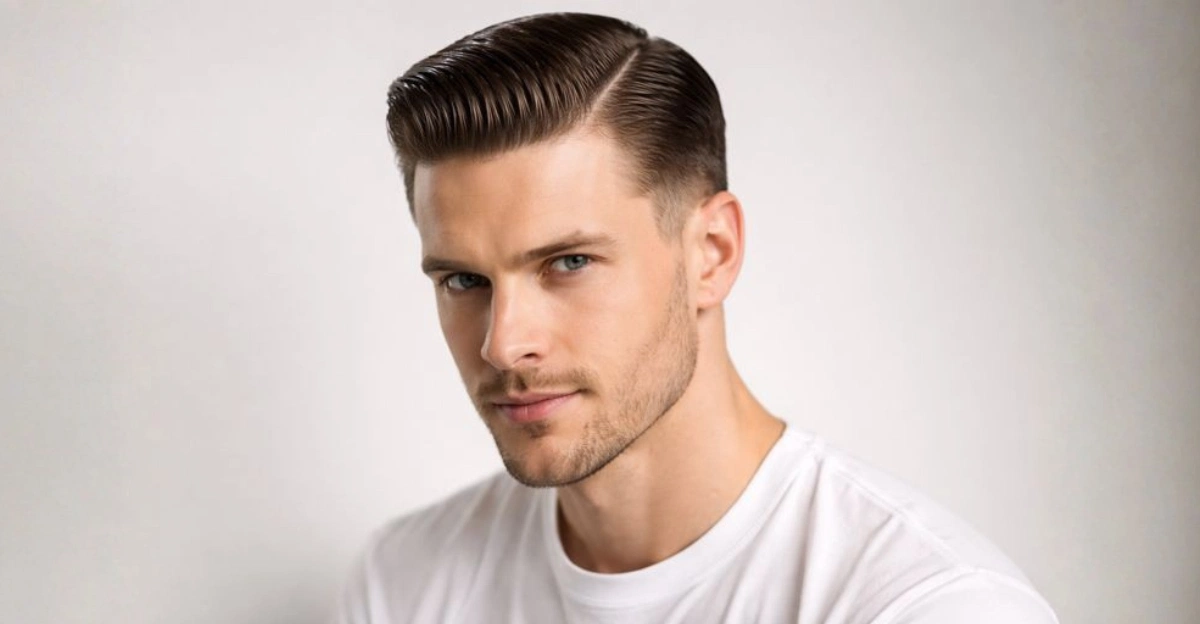 Wet, Sleek Comb Over