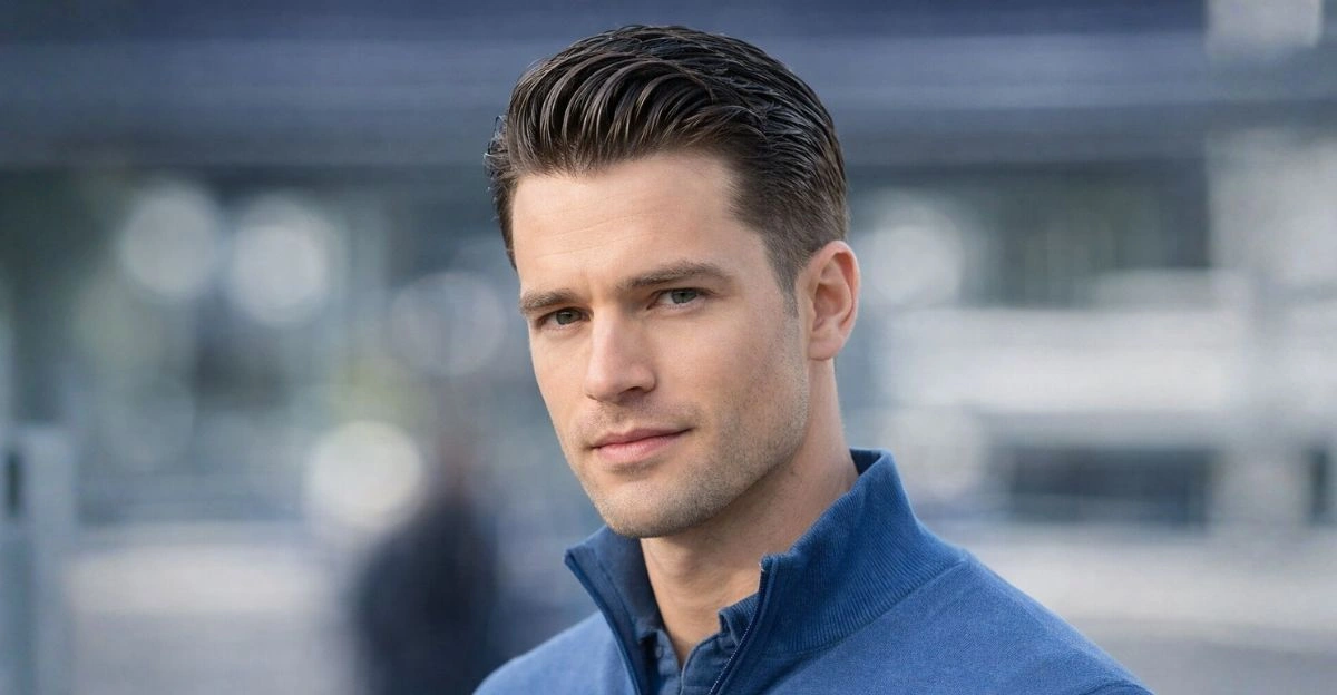 Classic taper haircut with soft waves on top and clean tapered sides for a polished old-money look.