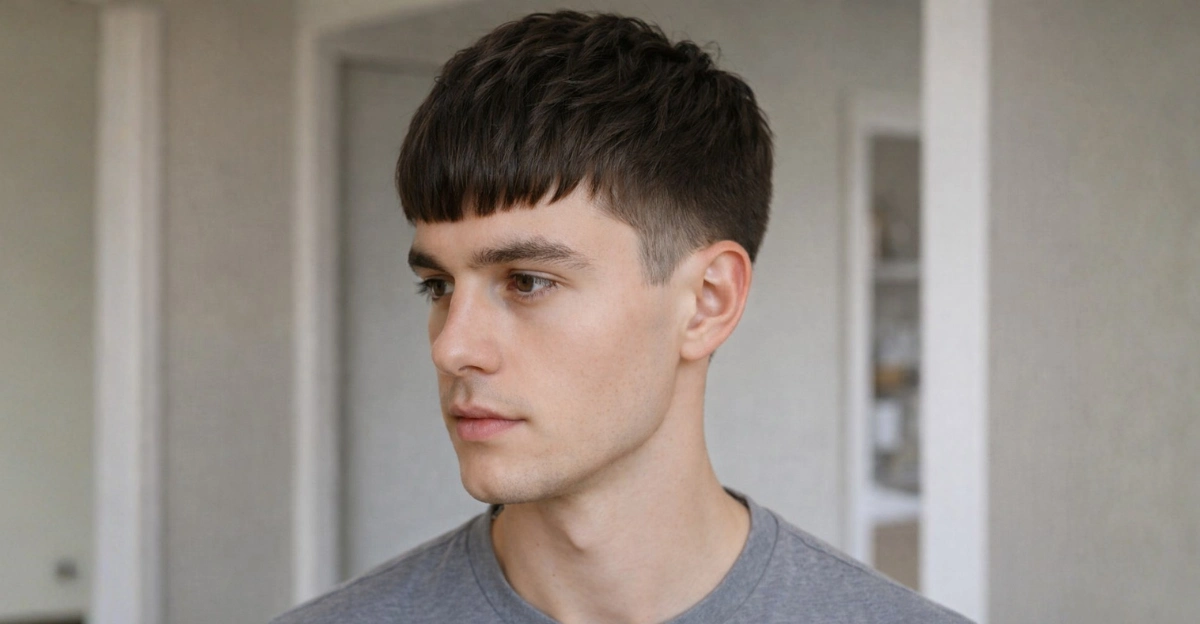 A clean cut with a fringe offers a neat, polished, and effortlessly modern look.