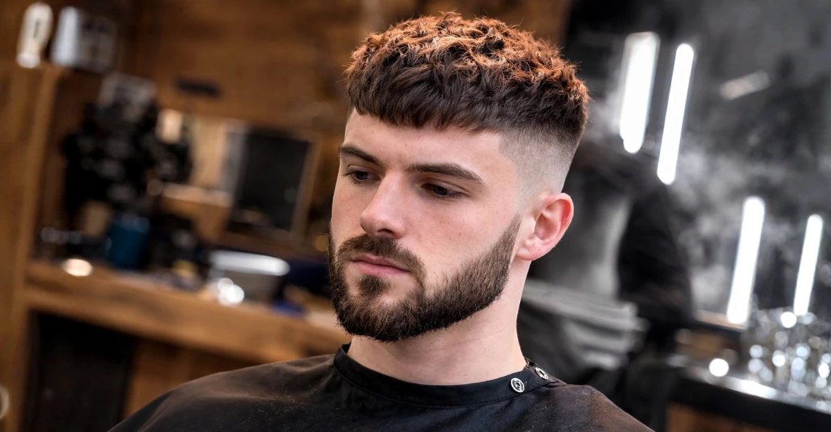 A cropped fringe with a skin fade delivers a sharp, clean, and modern finish.