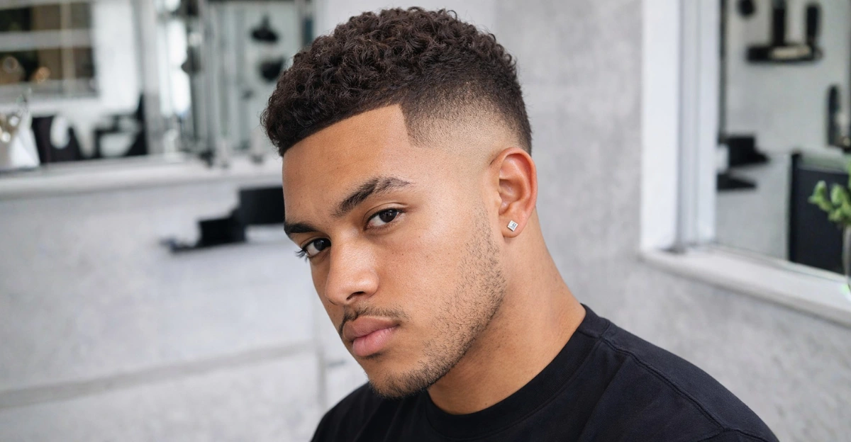 Edgy Short Mohawk with Clean Low Burst Fade