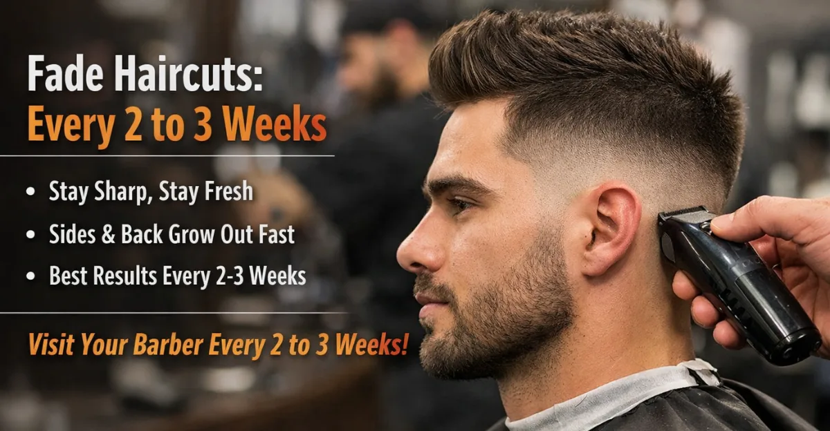 Fade Haircuts: Every 2 to 3 Weeks