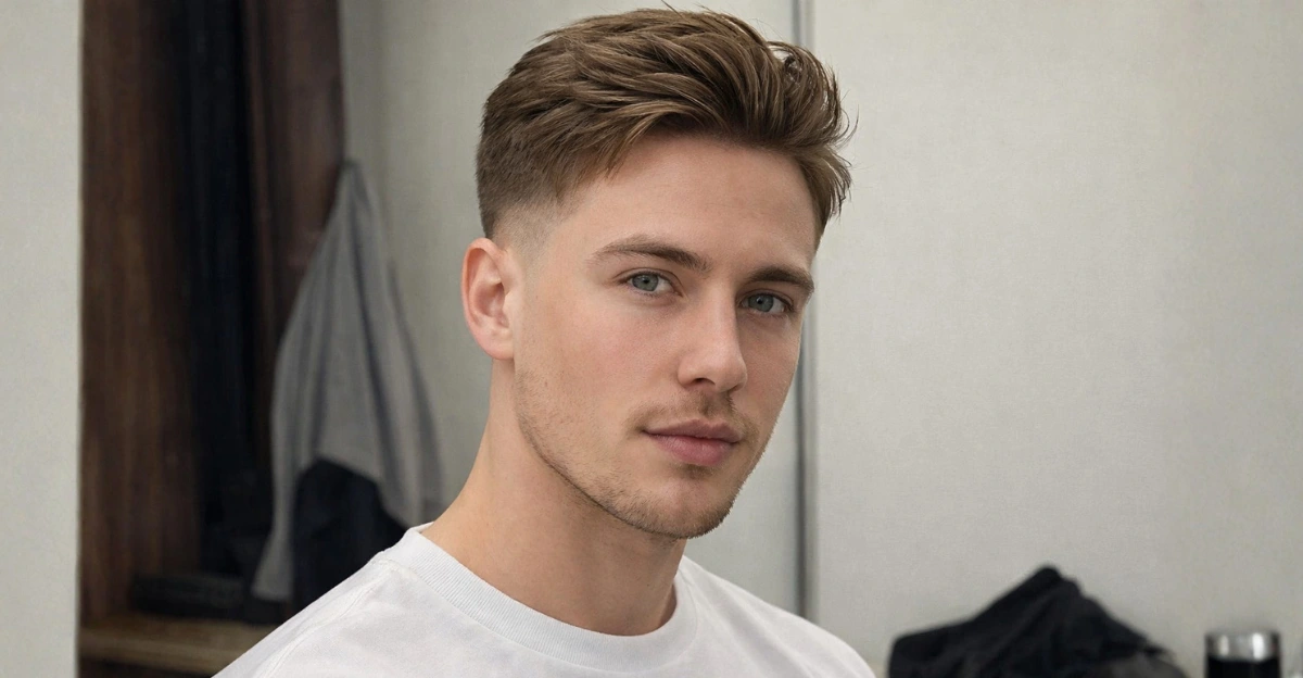 High Taper with Straight Hair