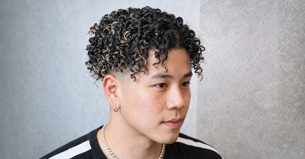 Long Curly Hair Fade