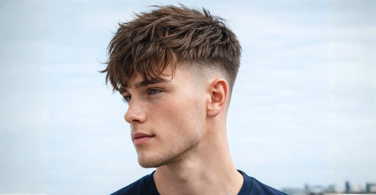 Long Textured Fringe with Mid Fade