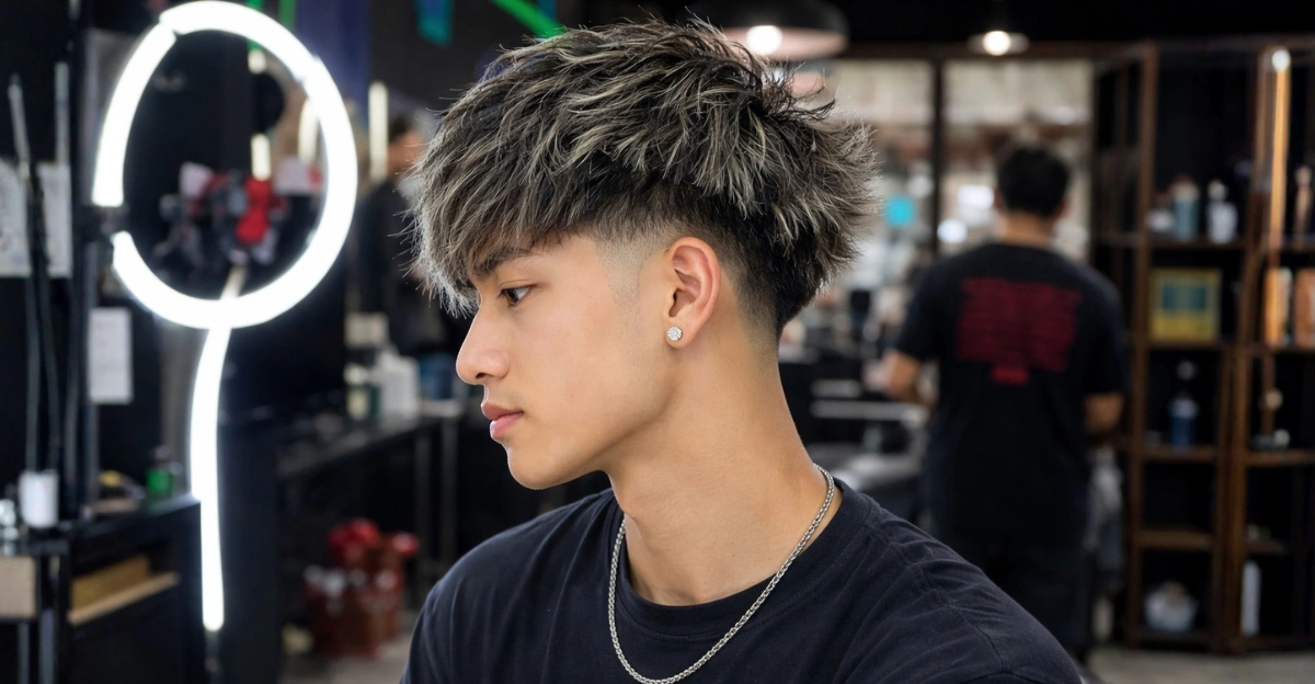 Medium, Layered and Straight Low Fade Hairstyles