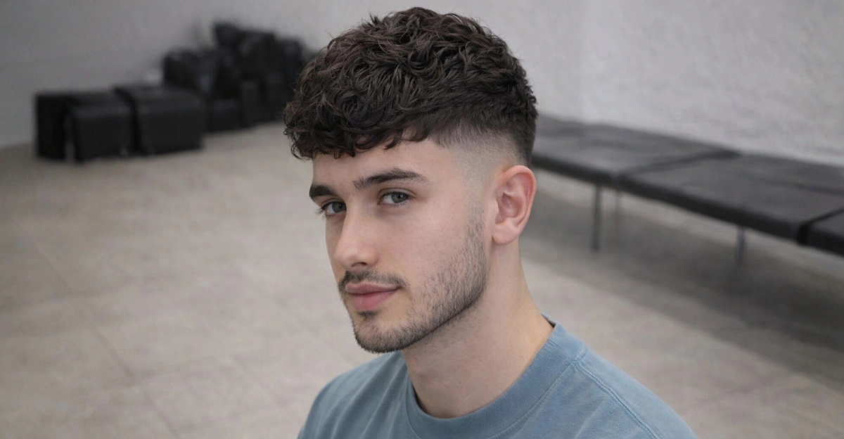 A mid fade with a textured fringe creates a balanced, clean, and modern style.