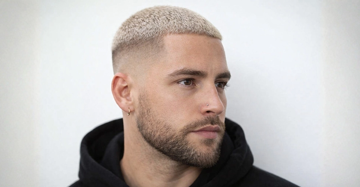Modern Buzz Cut with Clean Low Fade