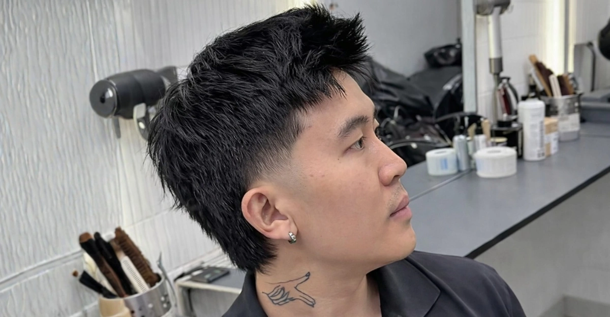 Quiff Mullet Fade