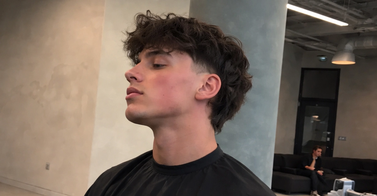 Rugged Messy Mullet with Thick Fringe