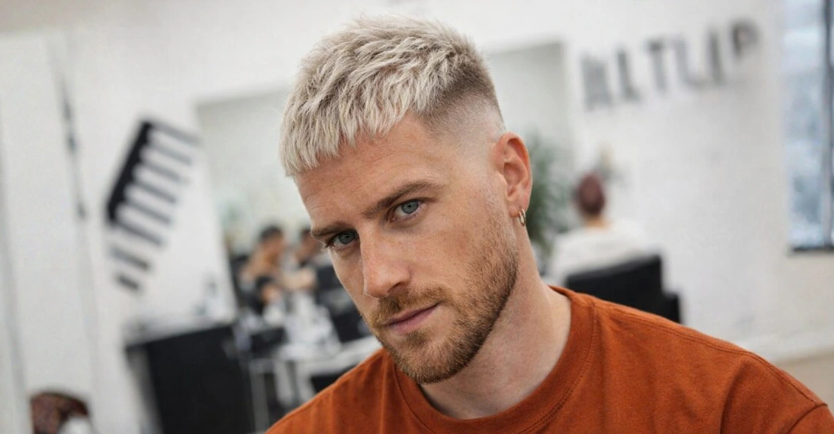 Short Brush Forward with High Skin Fade