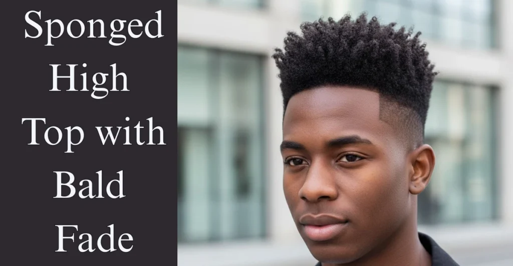 Sponged High Top with Bald Fade