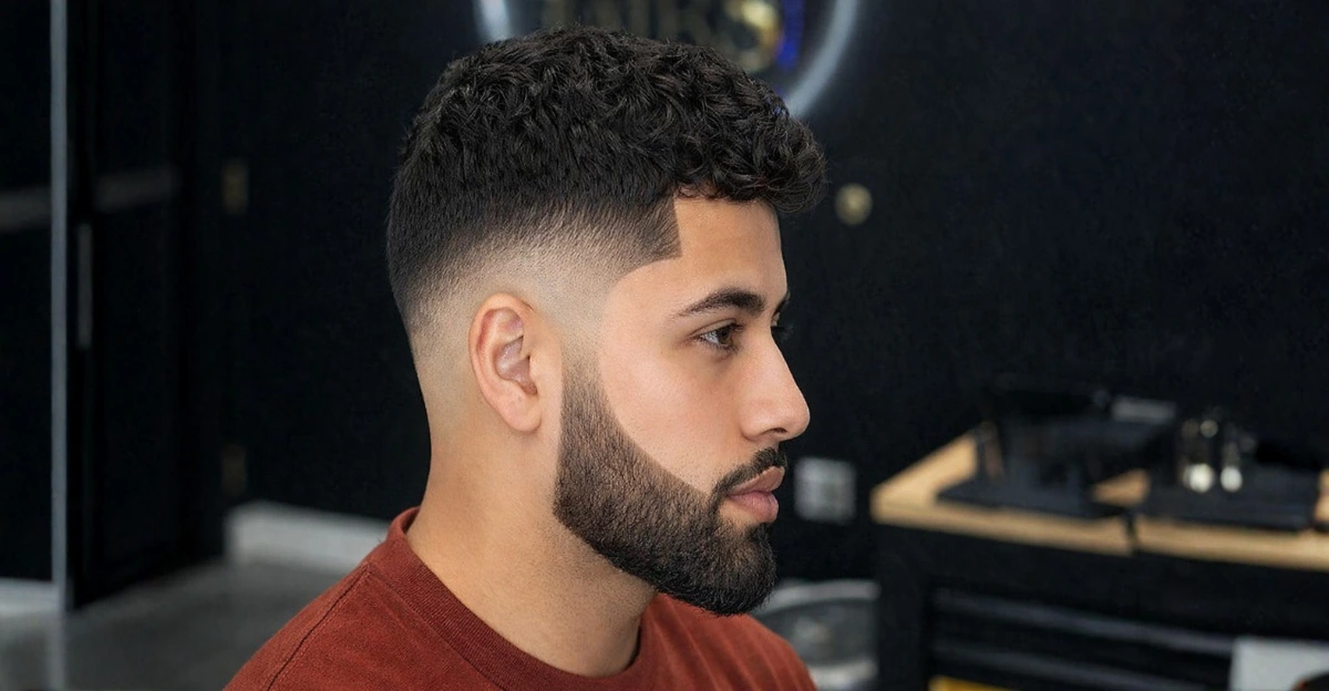 Textured Crop with Low Fade and Groomed Beard