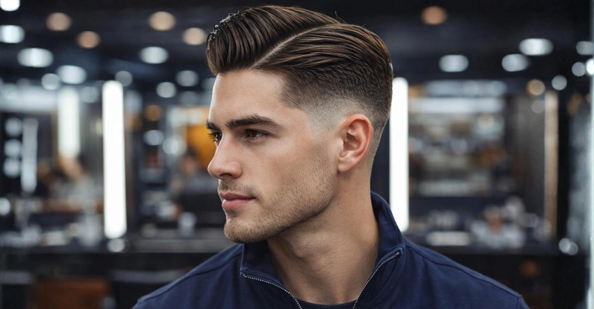 Trendy Parted Style with Mid Fade