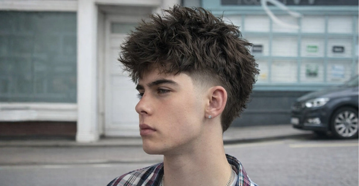 Trendy Short Mullet with Low Taper Fade