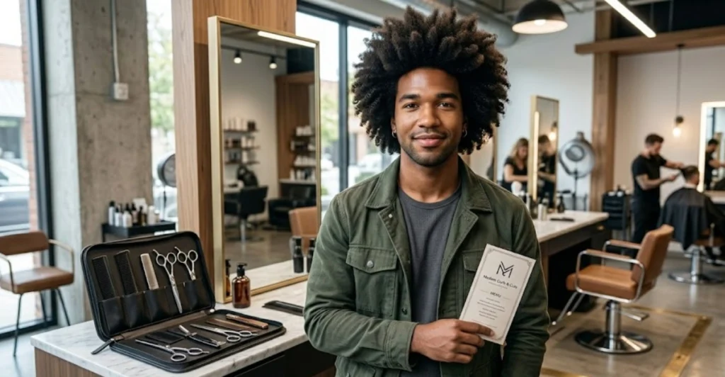 Afro Top with High Fade