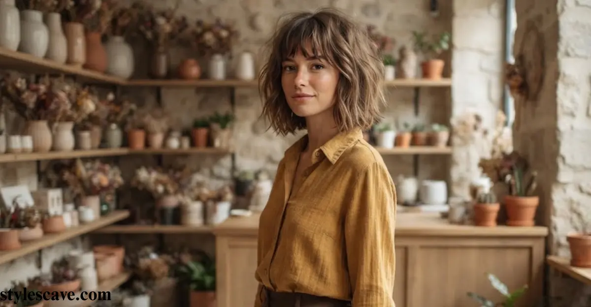 Messy Layered Bob With Piecey Bangs