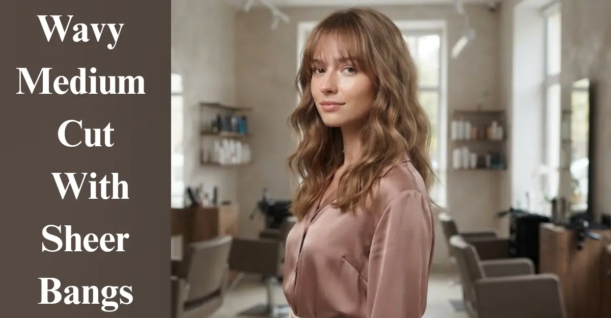 Wavy Medium Cut With Sheer Bangs