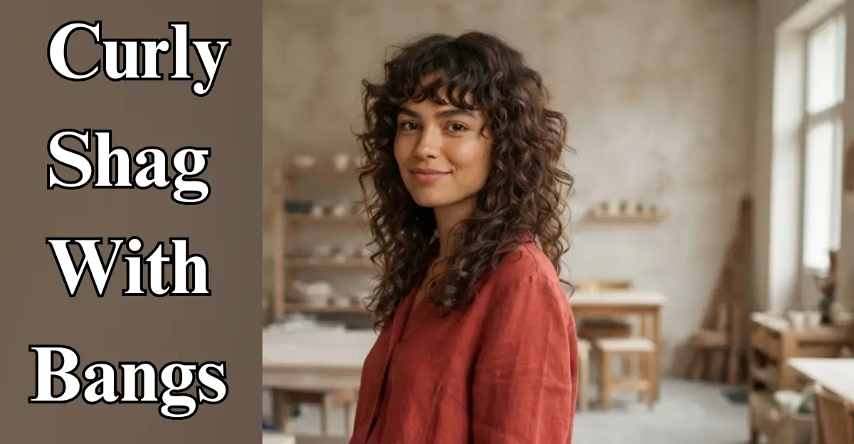 Curly Shag With Bangs