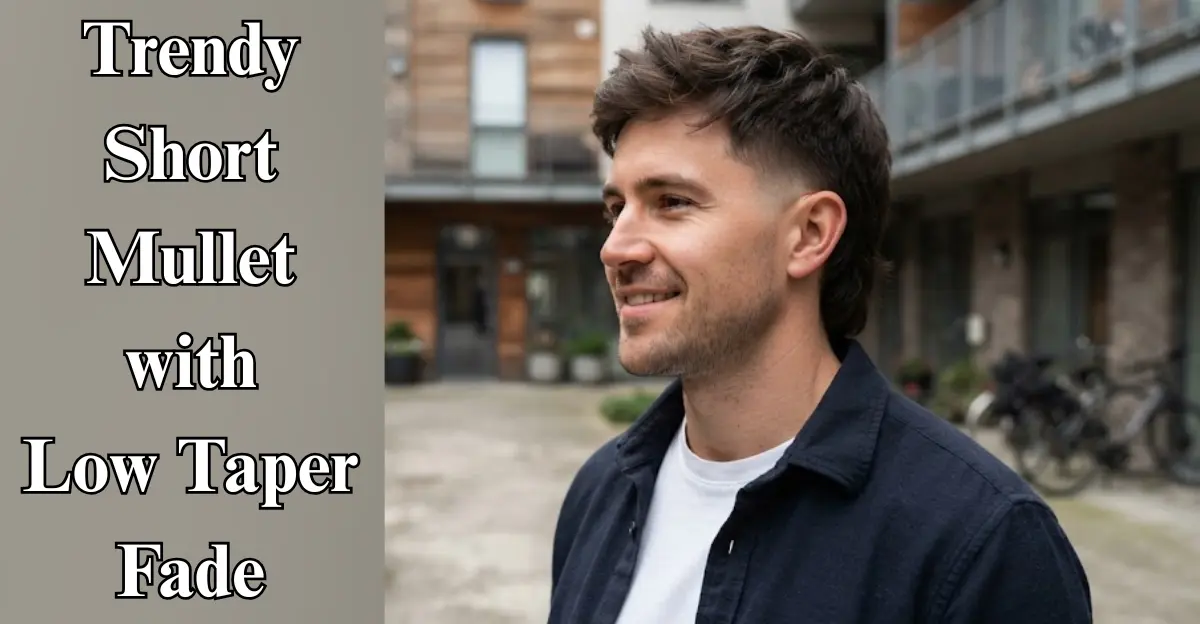 Trendy Short Mullet with Low Taper Fade