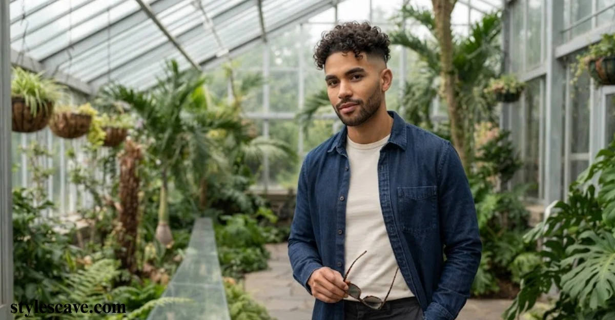 High Fade with Curly Top