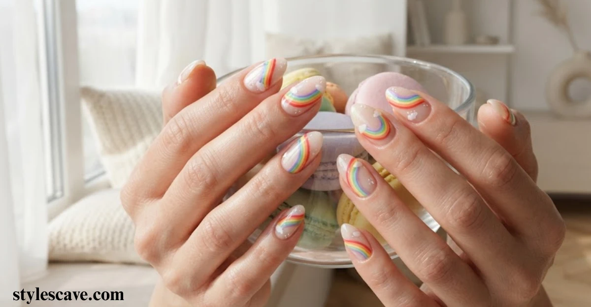 Pride Inspired Rainbow with Clouds