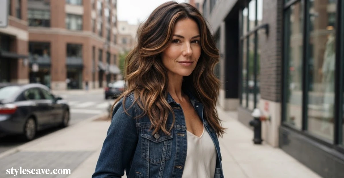 3. Sun-Kissed Brunette Butterfly Cut