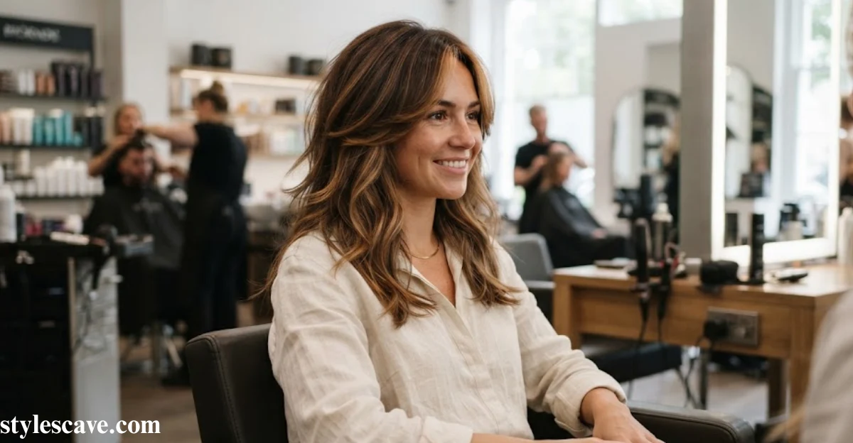  Caramel-Highlighted Butterfly Haircut