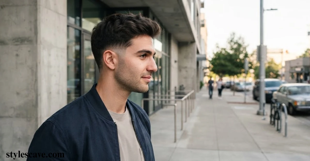 Mid Fade Straight Hair