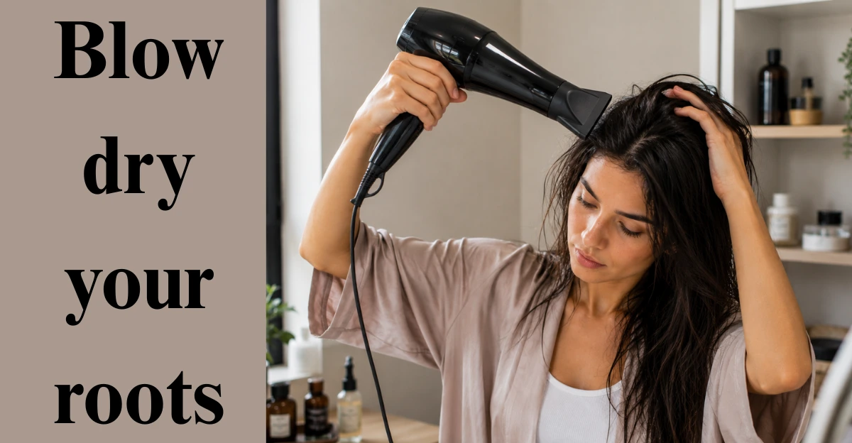 Blow-dry your roots
