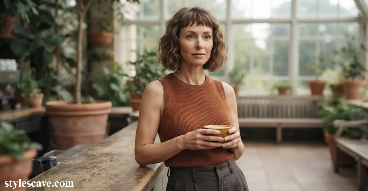 Wavy Bob With Baby Bangs
