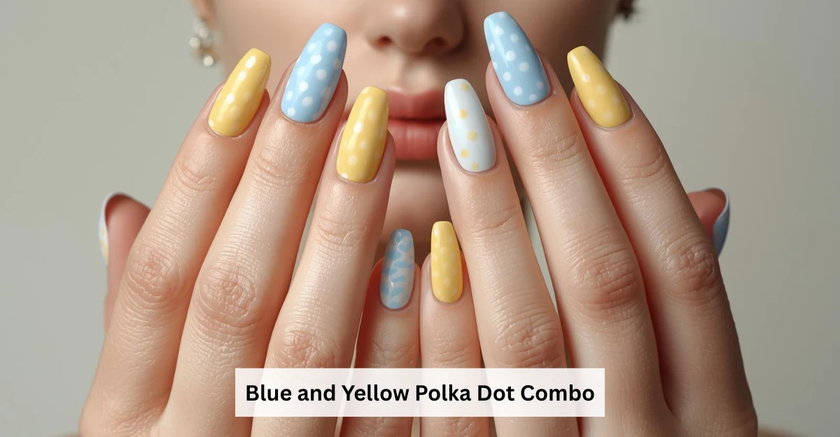 Blue and Yellow Polka Dot Combo