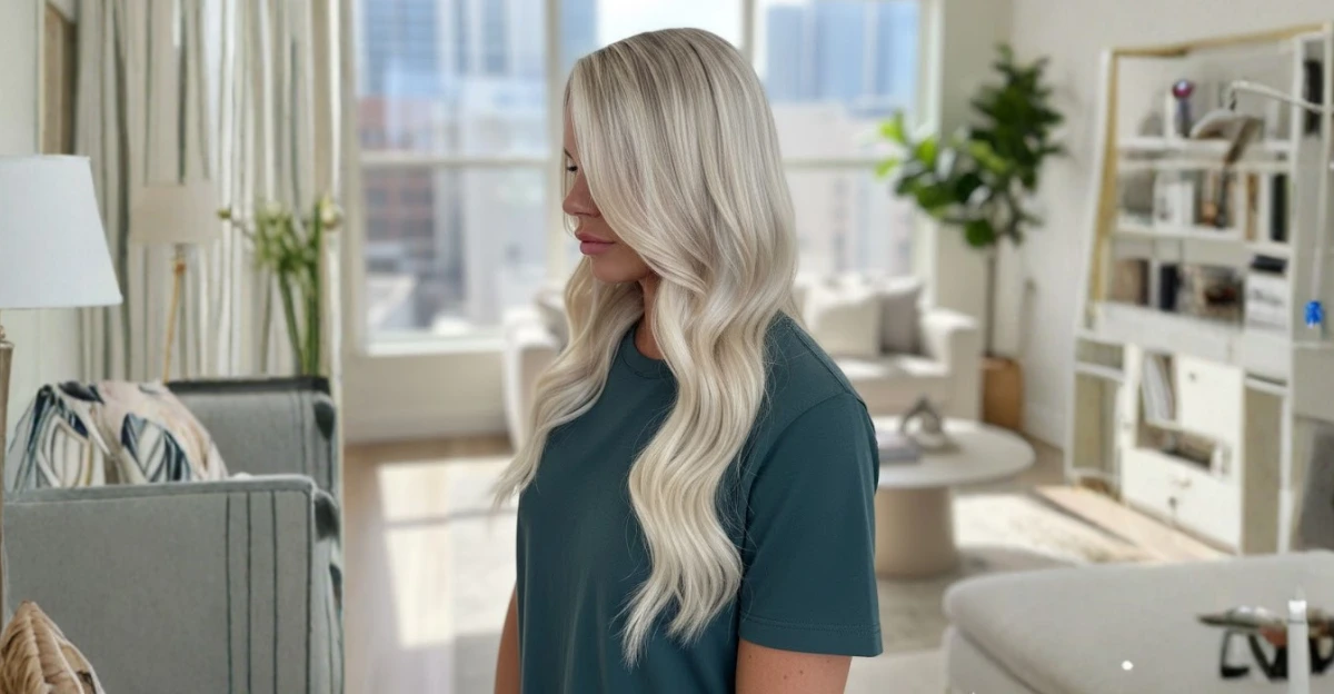 Bright Icy Butter Blonde Waves