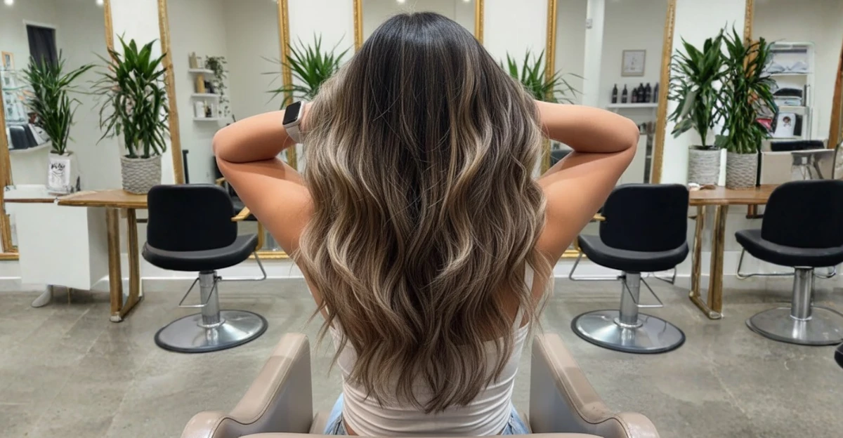 Bronde Balayage Waves With Blonde Highlights
