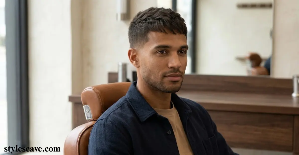 Brushed Forward Hairstyles for Men With Short Hair