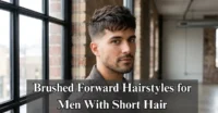 Brushed Forward Hairstyles for Men With Short Hair