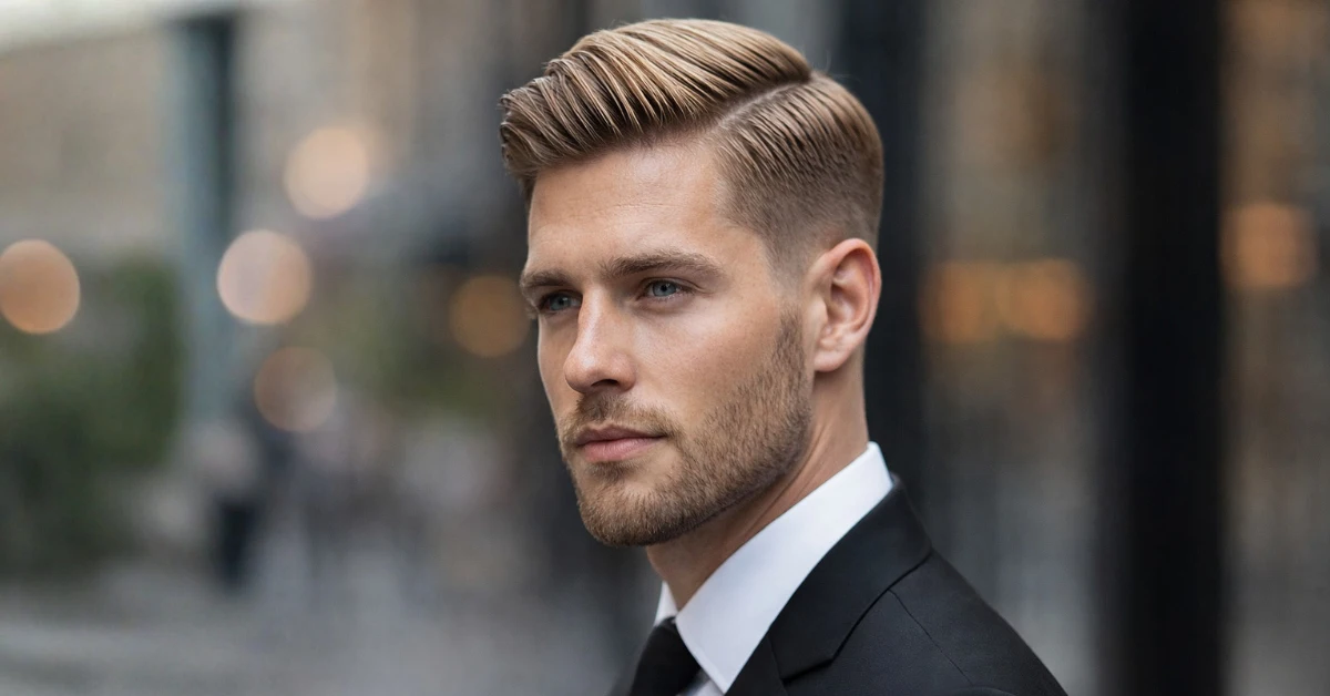 Business Professional Side Part with Short Sides