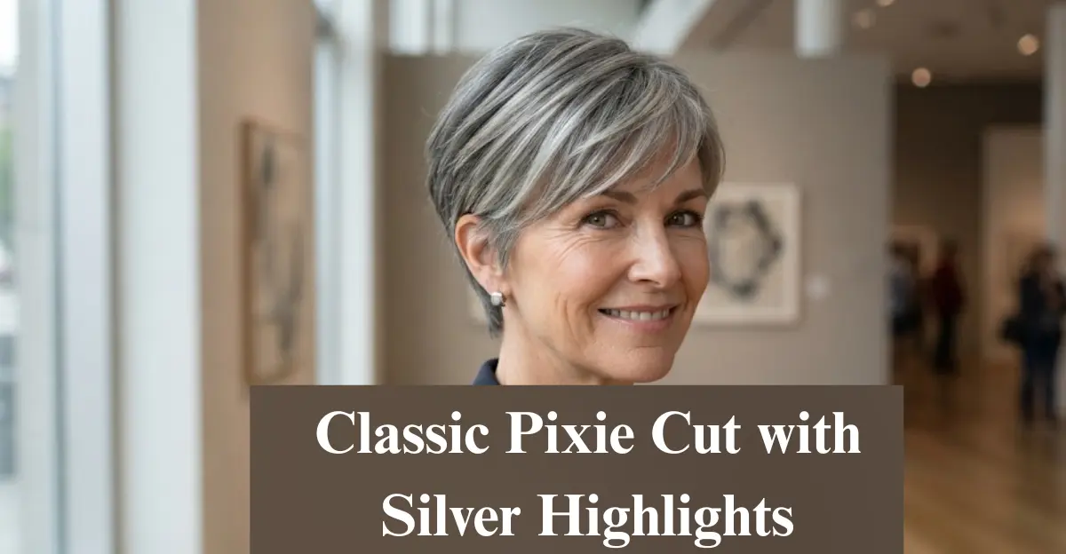 Classic Pixie Cut with Silver Highlights