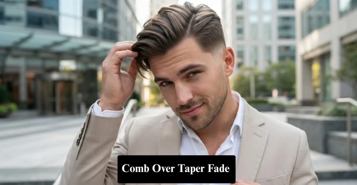 Comb Over Taper Fade