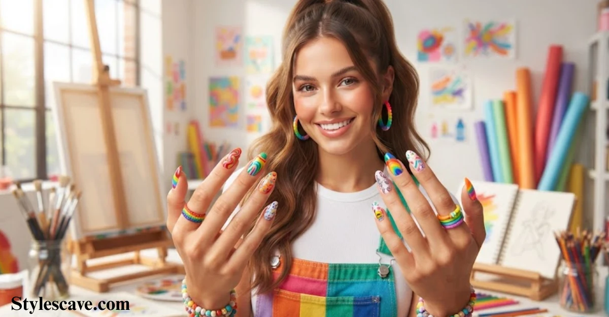 Crayon-Inspired Nails