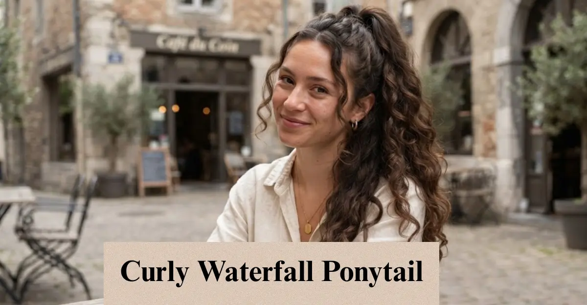 Curly Waterfall Ponytail