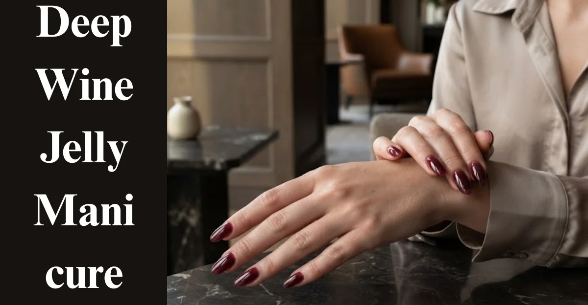 Deep Wine Jelly Manicure