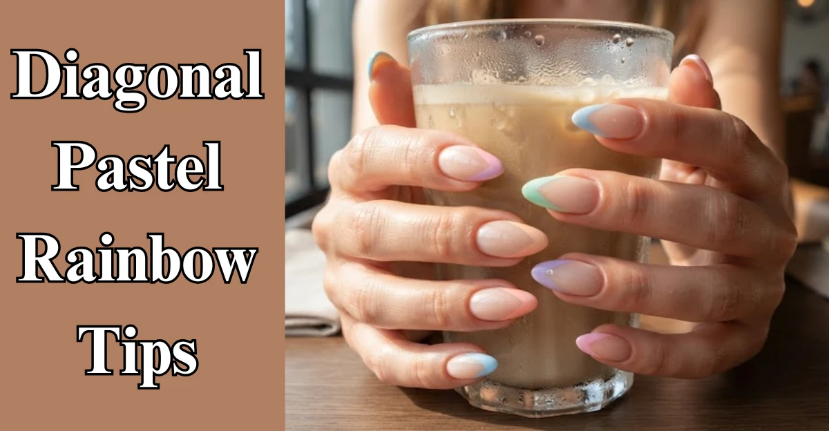 Diagonal Pastel Rainbow Tips