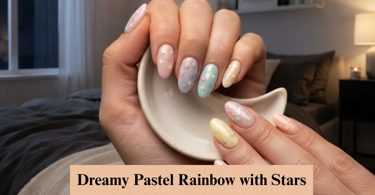 Dreamy Pastel Rainbow with Stars