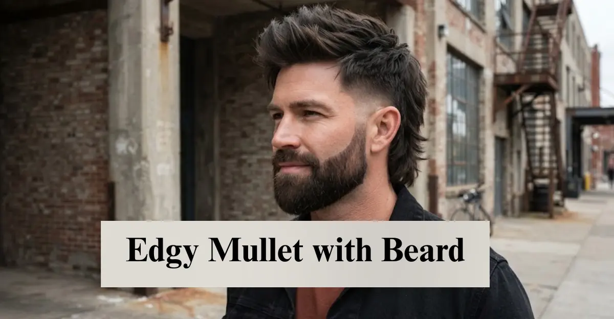 Edgy Mullet with Beard